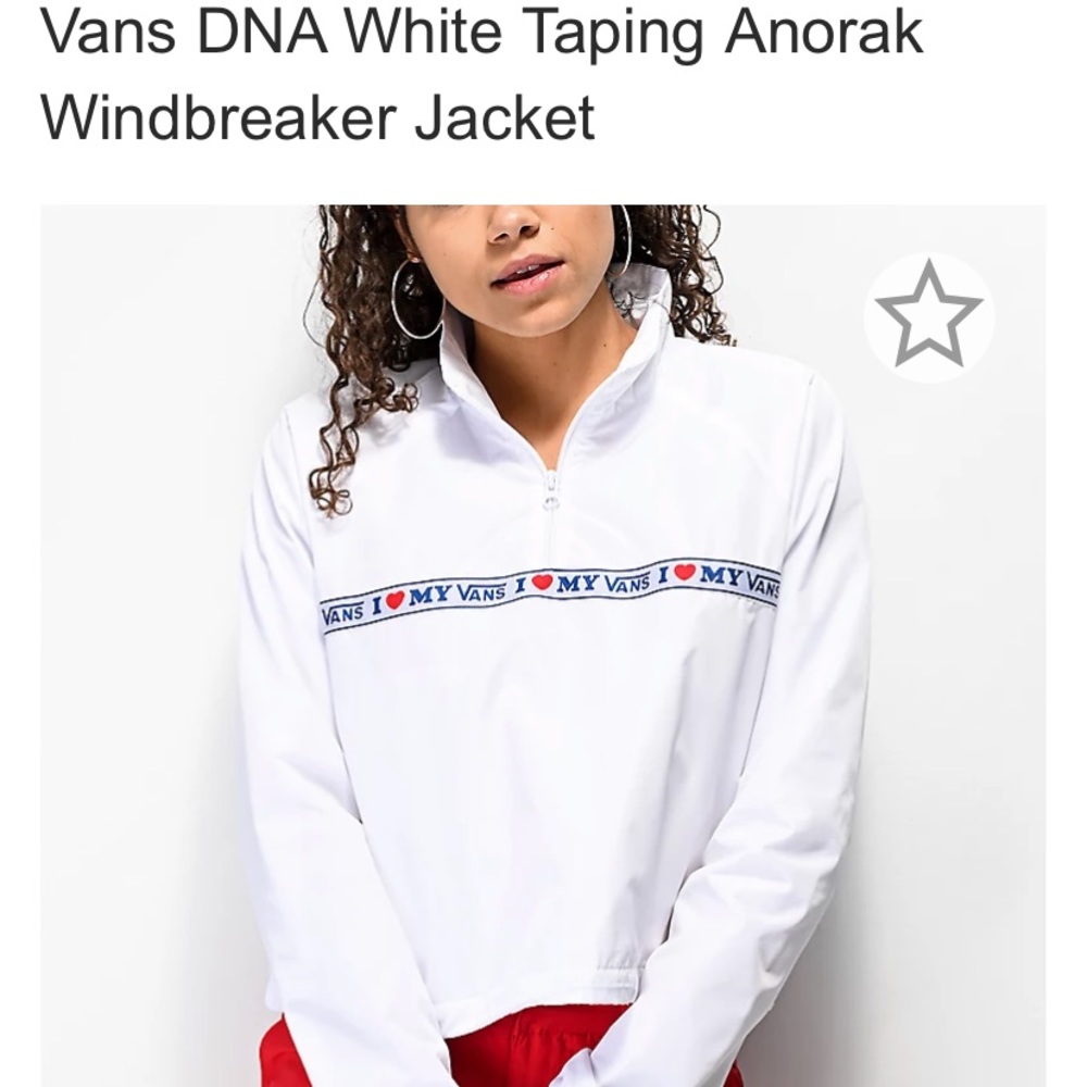 NWOT Vans Pullover Windbreaker Jacket